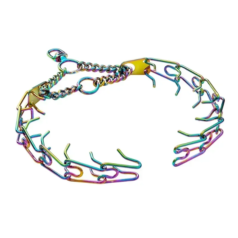 Collier à Pointes pour Chien Chaîne Inox Réglable Multi-Finitions