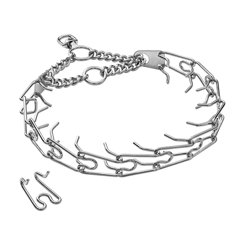 Collier à Pointes pour Chien Chaîne Inox Réglable Multi-Finitions