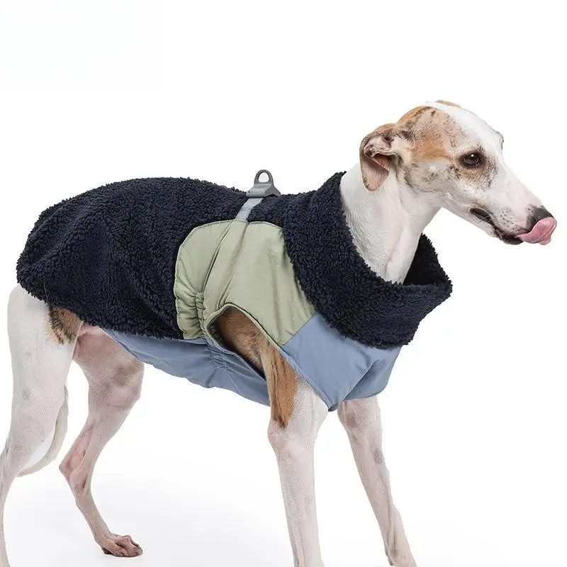 Manteau Chien Hiver Polaire d'Agneau Coupe-Vent Anneau en D
