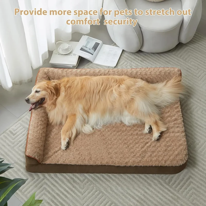 Canapé Orthopédique pour Chien Grande Taille Housse Lavable