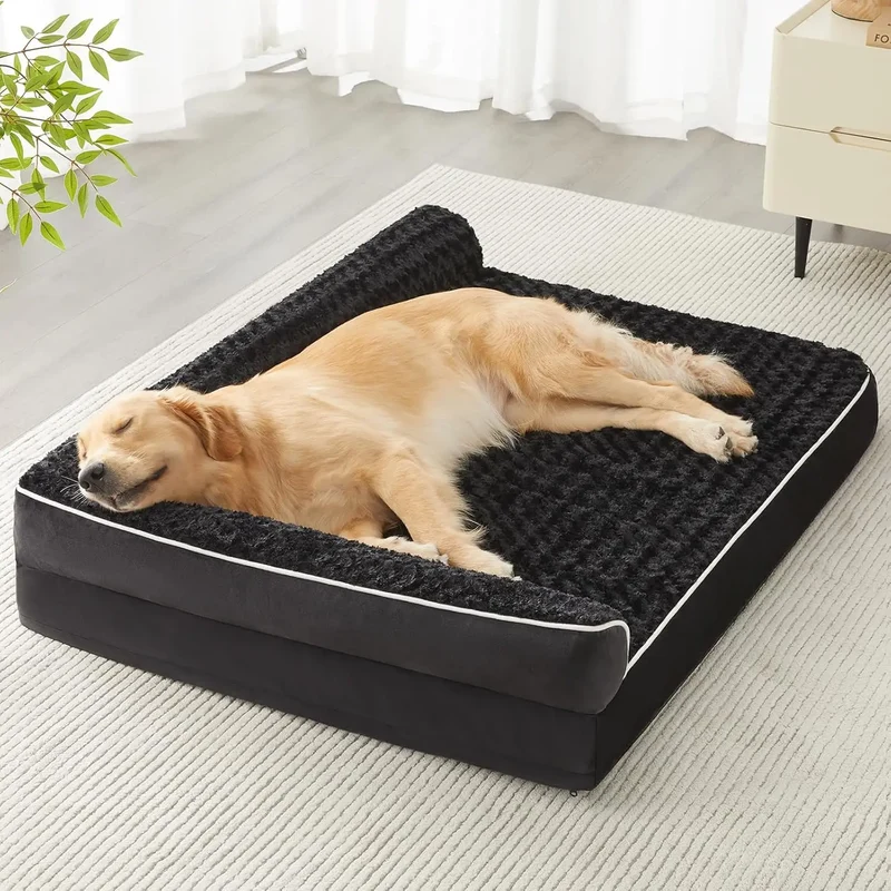 Canapé Orthopédique pour Chien Grande Taille Housse Lavable
