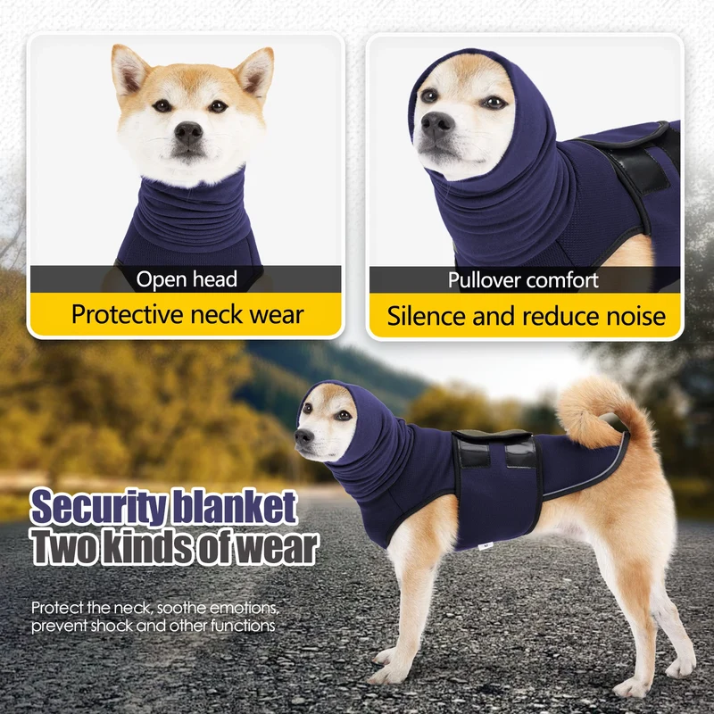 Vêtement Apaisant Anti-Anxiété avec Col Chauffe-Cou pour Chien