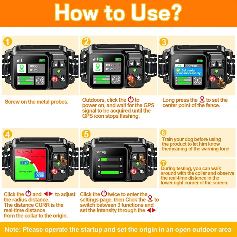 Clôture Électronique Sans Fil pour Chien GPS Étanche IP67