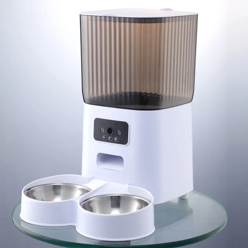 Distributeur de Croquettes 5 L Double Bol Caméra ou WiFi