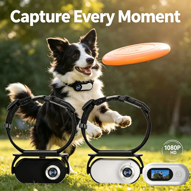 Caméra pour Chien Rotation 360° Grand Angle 120° Mini