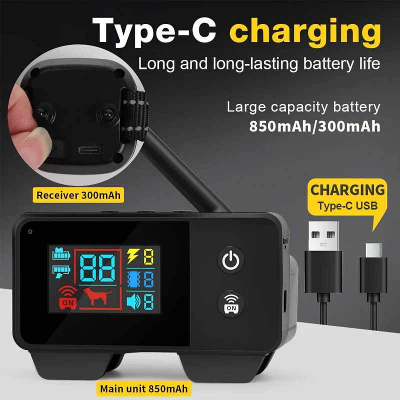 Clôture Électronique Sans Fil pour Chien 480 m Rechargeable