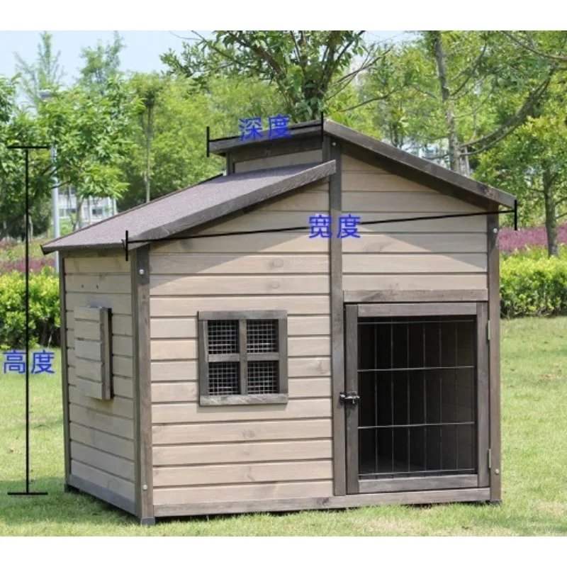 Niche Chien Extérieur Bois Grande Taille Toit Ouvrant