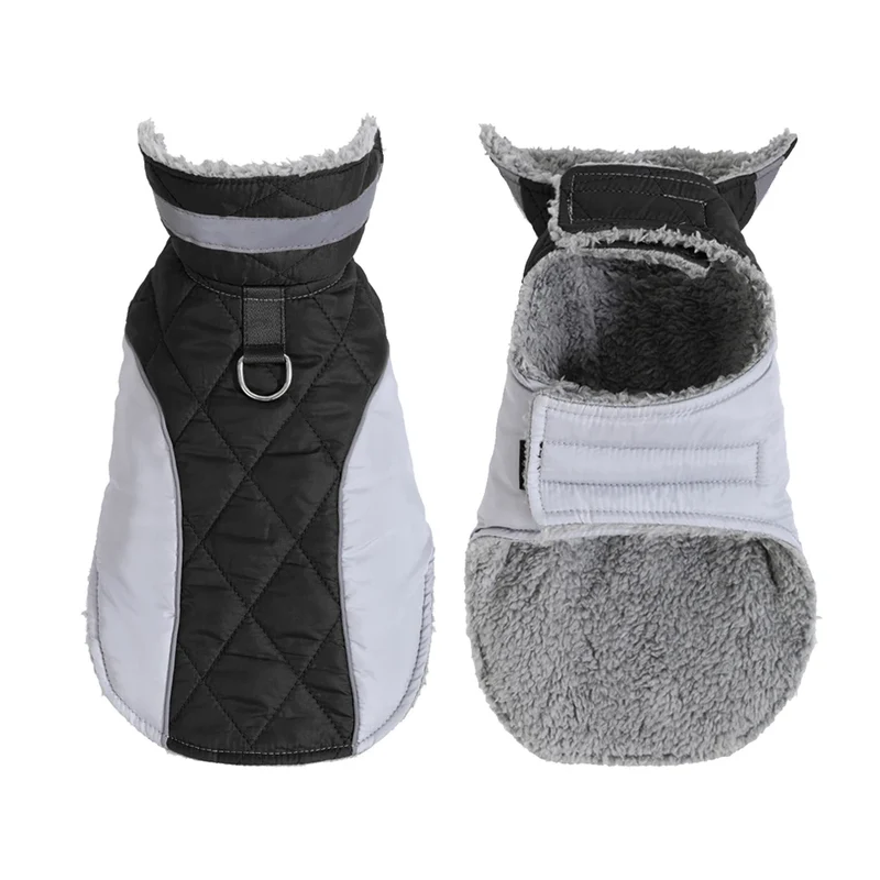 Manteau Imperméable Doublure Polaire Épaisse Col Haut Grand Chien