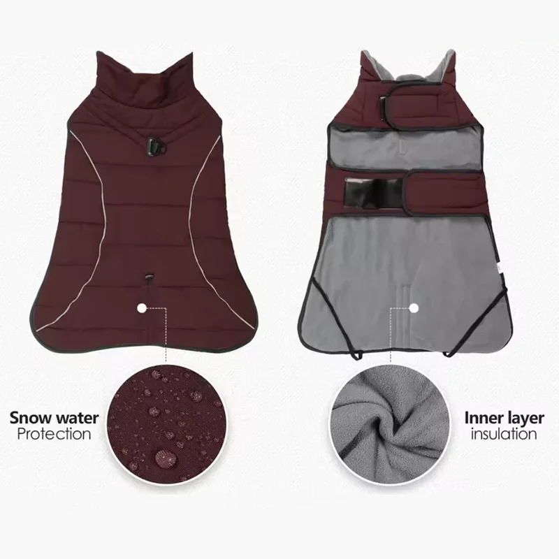 Manteau Imperméable Réfléchissant à Bande Scratch pour Labrador