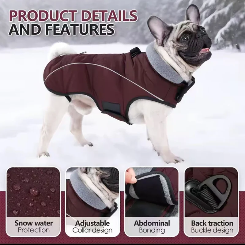 Manteau Imperméable Réfléchissant à Bande Scratch pour Labrador