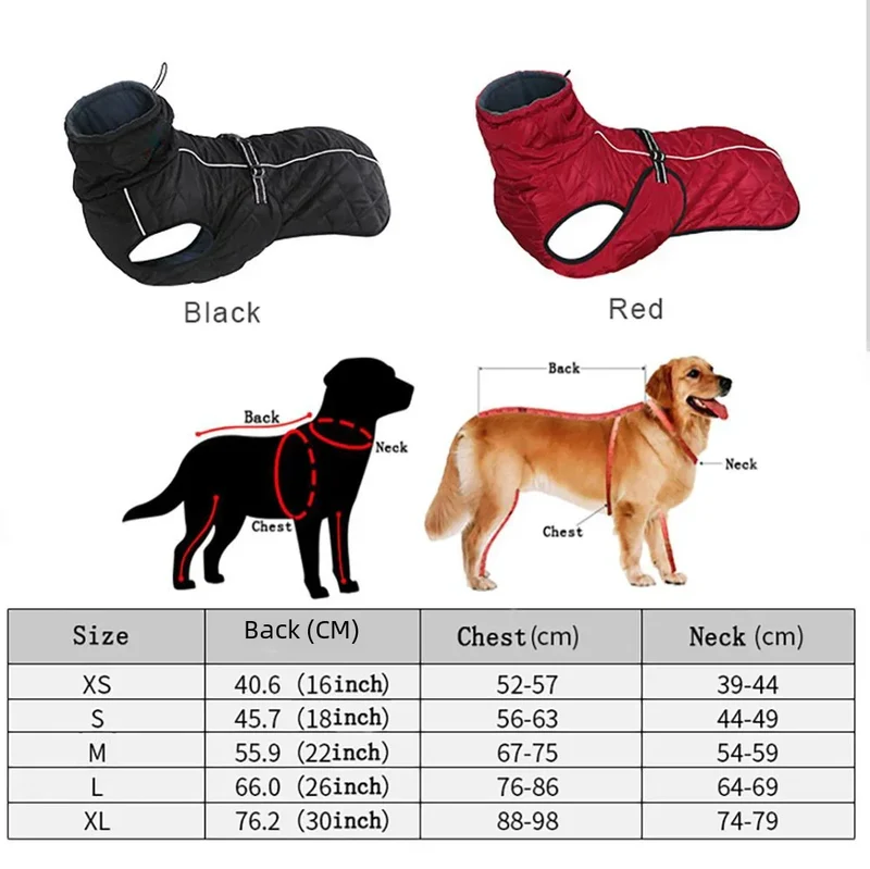 Manteau Imperméable Réfléchissant à Col Montant pour Chien