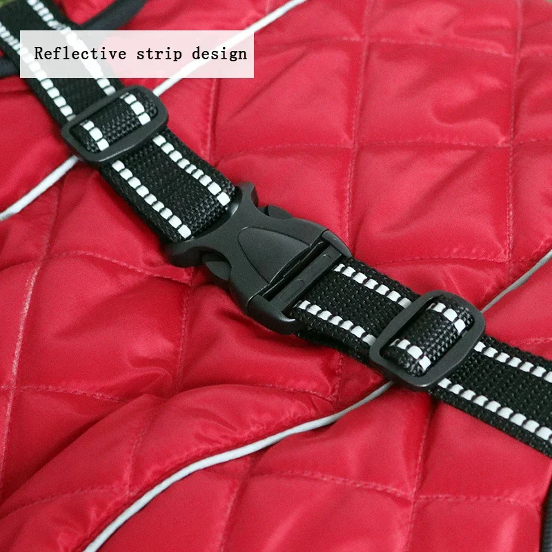 Manteau Imperméable Réfléchissant à Col Montant pour Chien