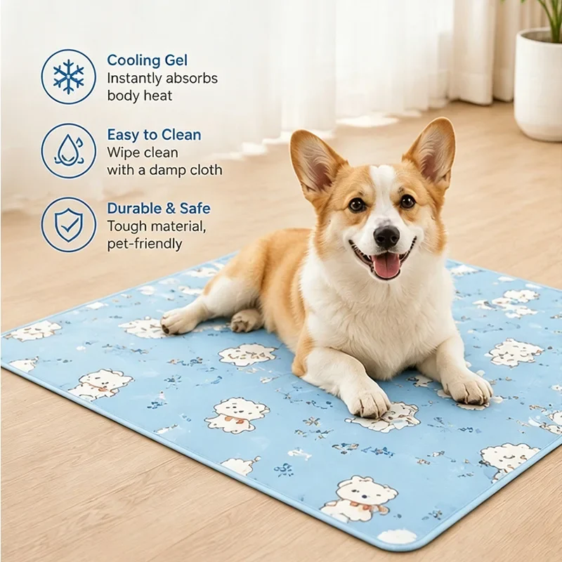 Tapis Rafraîchissant Gel pour Chien Été Non Toxique
