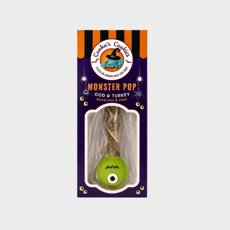 FRIANDISE HALLOWEEN POUR CHIEN "MONSTER POP" - PEAU DE MORUE ET DINDE 🧟