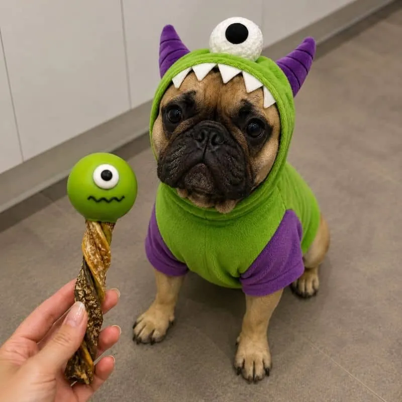 FRIANDISE HALLOWEEN POUR CHIEN "MONSTER POP" - PEAU DE MORUE ET DINDE 🧟