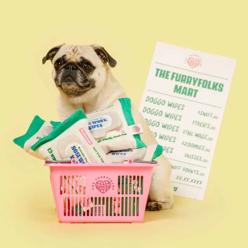 JEU D’OCCUPATION ET DE FOUILLE POUR CHIEN - LINGETTES