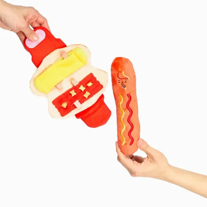 JEU D’OCCUPATION ET DE FOUILLE POUR CHIEN - HOT DOG 🌭