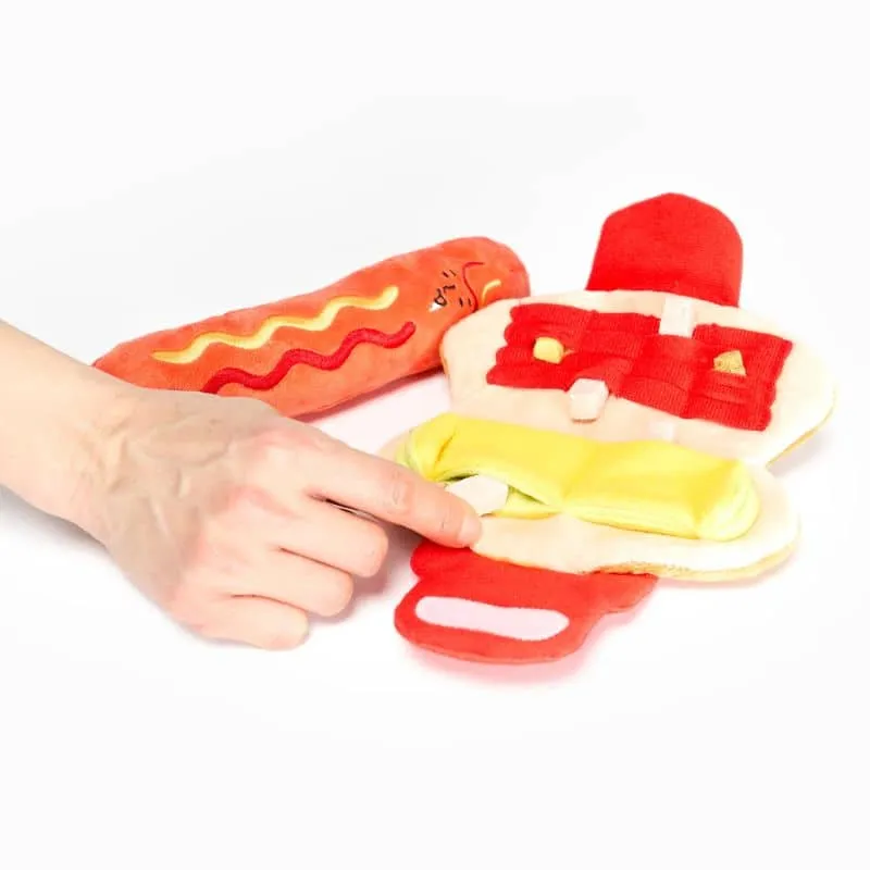 JEU D’OCCUPATION ET DE FOUILLE POUR CHIEN - HOT DOG 🌭