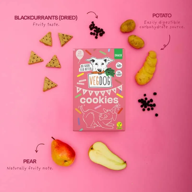BISCUITS VEGAN AUX FRUITS POUR CHIEN - BIRTHDAY COOKIES 🥳
