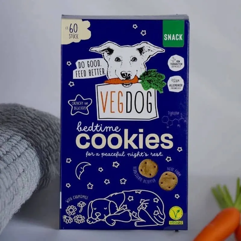 BISCUITS VEGAN AVEC CAMOMILLE POUR CHIEN - BEDTIME COOKIES 😴