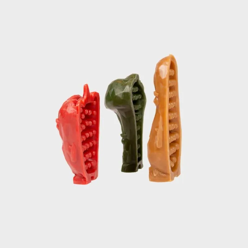 FRIANDISE DENTAIRE À MÂCHER POUR CHIEN - LÉGUME (SACHET DE 18 PIÈCES) 🥦🌶🍠