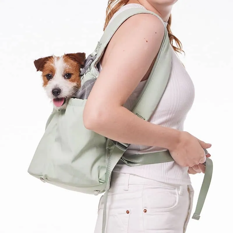 SAC DE TRANSPORT POUR CHIEN POUVANT ÊTRE PORTÉ À L’AVANT OU AU DOS - VERT MENTHE
