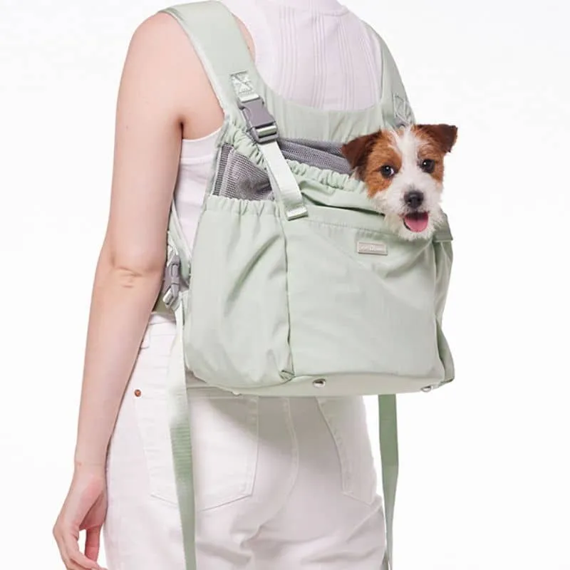 SAC DE TRANSPORT POUR CHIEN POUVANT ÊTRE PORTÉ À L’AVANT OU AU DOS - NOIR