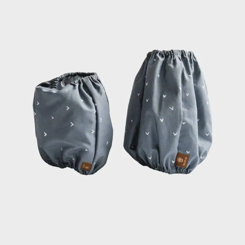 SNOOD POUR CHIEN EN COTON - BLEU MOTIFS COEURS