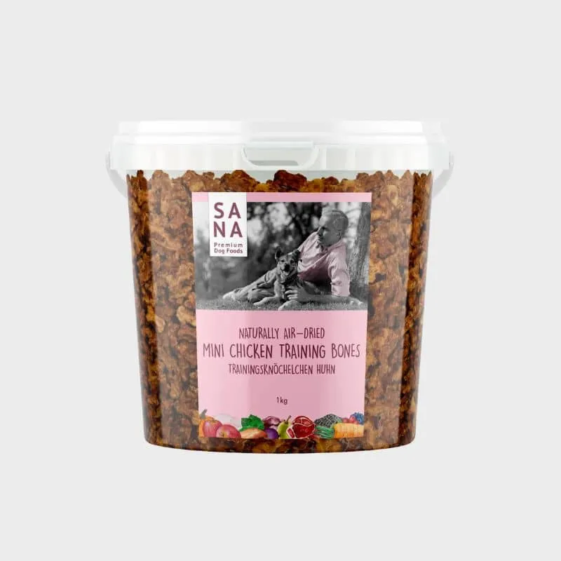 FRIANDISES D’ÉDUCATION POUR CHIEN EN FORME D’OS - POULET (100 g ou seau de 1 kg)