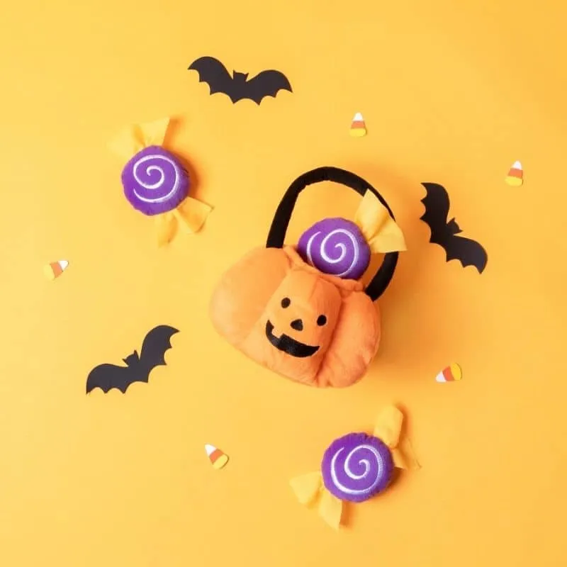 JOUET HALLOWEEN D’OCCUPATION INTERACTIF POUR CHIEN - CITROUILLE & BONBONS 🎃🍬