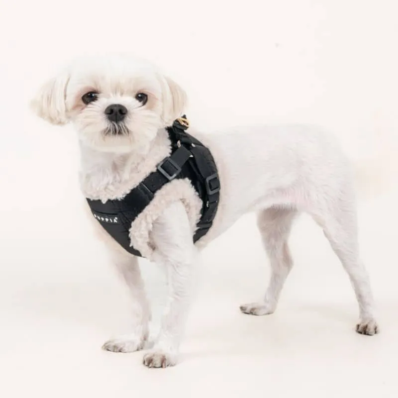 HARNAIS VESTE POUR CHIEN (ET CHAT) FOURRURE - SHERPA N&B "WINTERSTRIDE"