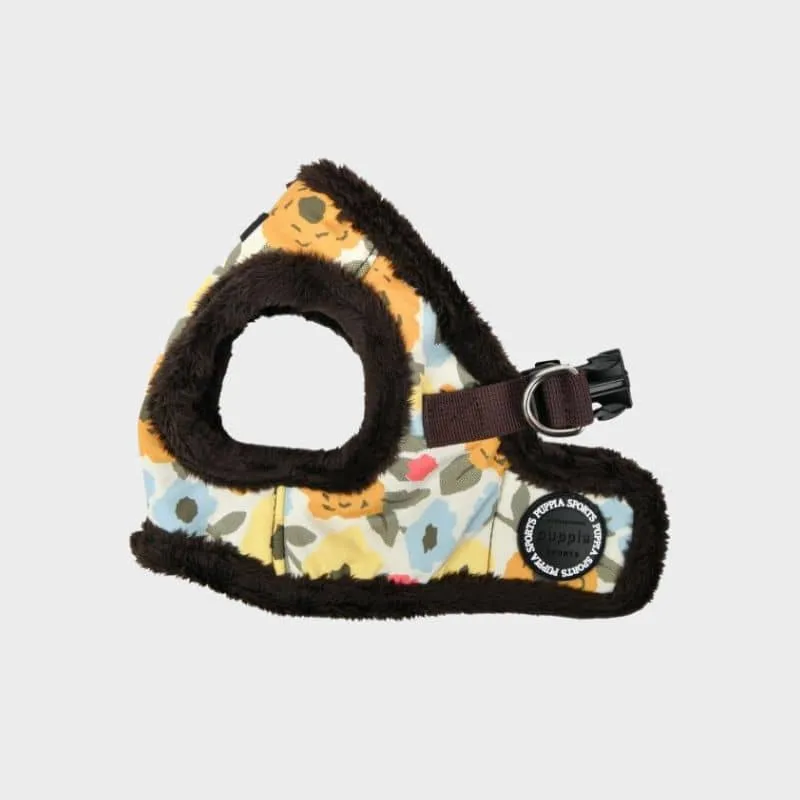 HARNAIS VESTE POUR CHIEN (ET CHAT) FOURRURE - FLEURS D'HIVER "ALYSSA BROWN"