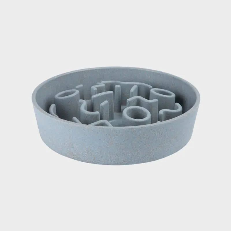 GAMELLE ANTI-GLOUTON POUR CHIEN - BLEU GRIS (DISPO EN 2 TAILLES)