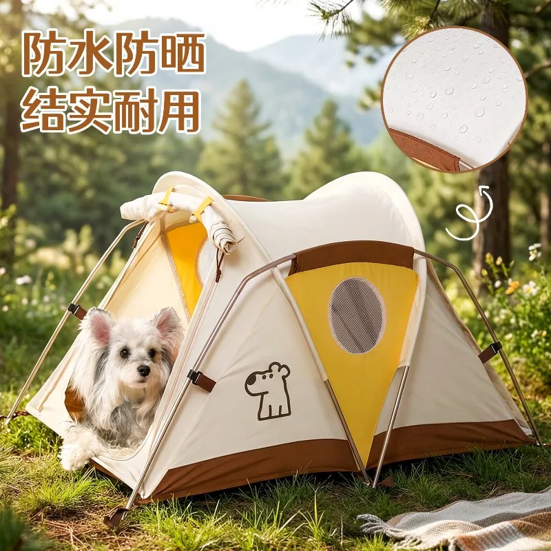 Tente pour Chien Camping Portable Niche Pliable 85 x 58 cm