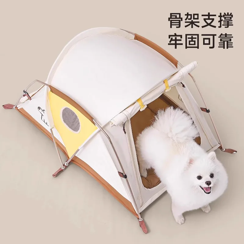 Tente pour Chien Camping Portable Niche Pliable 85 x 58 cm