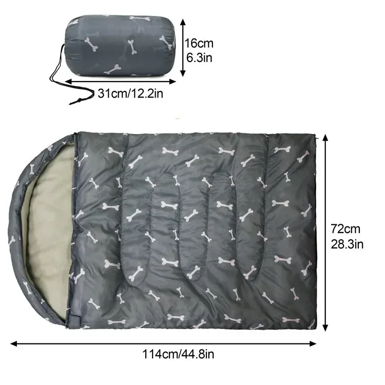 Sac de Couchage Chaud pour Chien Moyen Camping Bivouac
