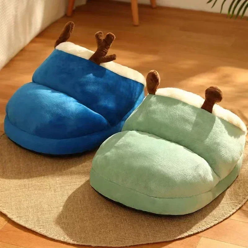 Panier Igloo Chausson à Bois de Renne pour Petit Chien