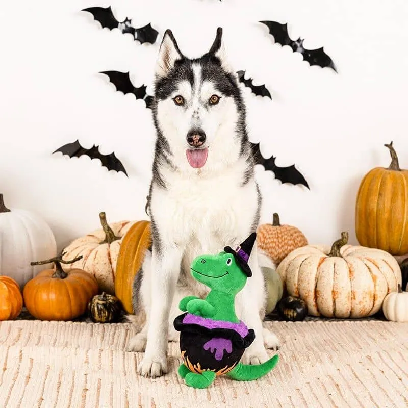 PELUCHE HALLOWEEN POUR CHIEN - DINOSAURE CHAUDRON MAGIQUE 🧙‍♀️