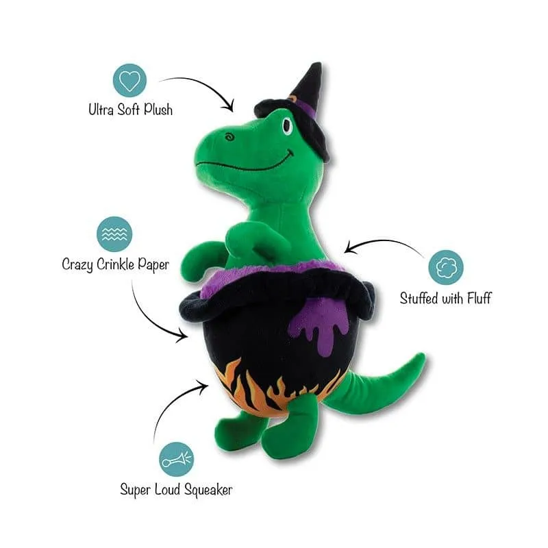 PELUCHE HALLOWEEN POUR CHIEN - DINOSAURE CHAUDRON MAGIQUE 🧙‍♀️