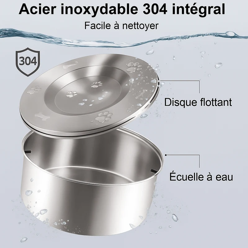 Fontaine Automatique Inox 3L Gros Chien
