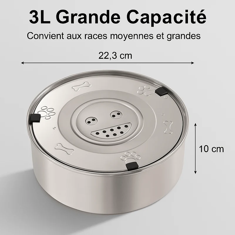 Fontaine Automatique Inox 3L Gros Chien