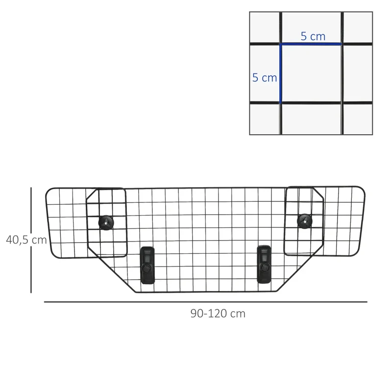 Grille Séparation Voiture Gros Chien Ajustable
