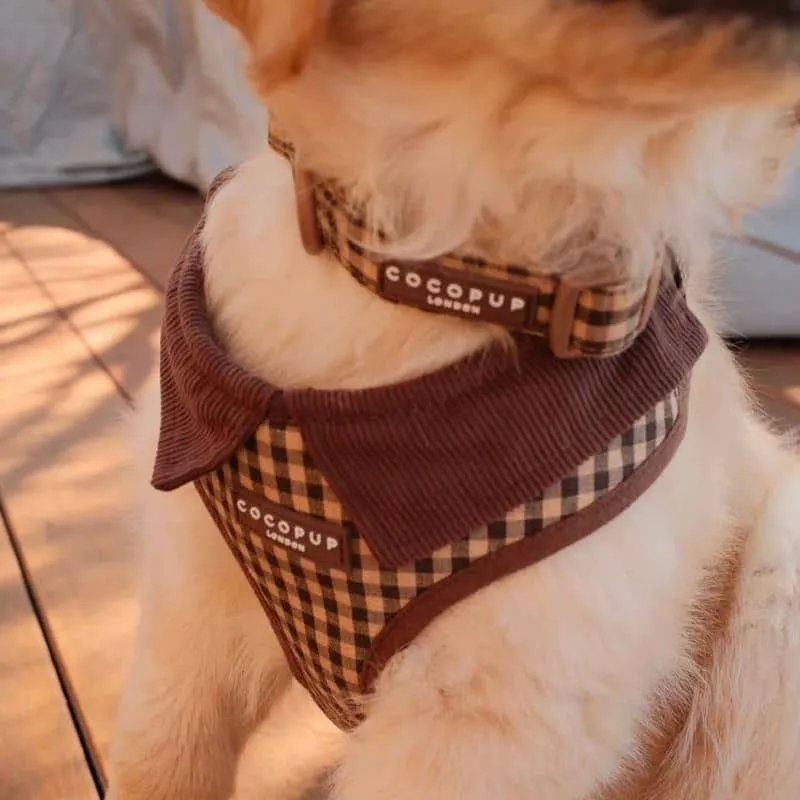 COLLIER POUR CHIEN TISSU - CARREAUX "COTSWOLD CHECK"