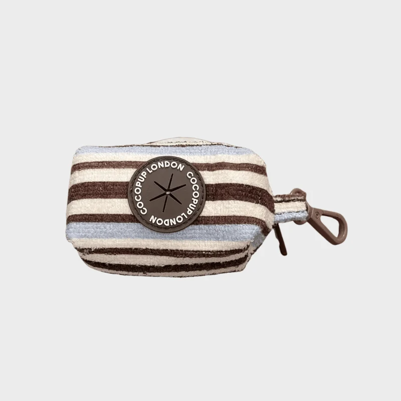 DISTRIBUTEUR DE SACS À DÉJECTION - RAYURES "BROWN & BLUE STRIPES"