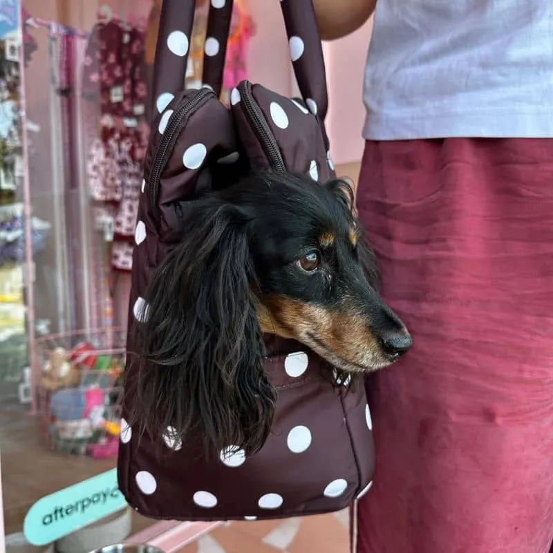 SAC DE TRANSPORT POUR CHIEN (< 7KG) - POLKA DOTS
