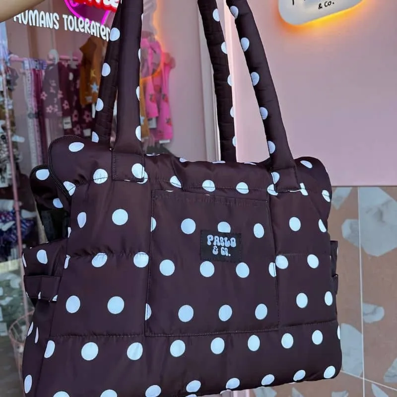 SAC DE TRANSPORT POUR CHIEN (< 7KG) - POLKA DOTS
