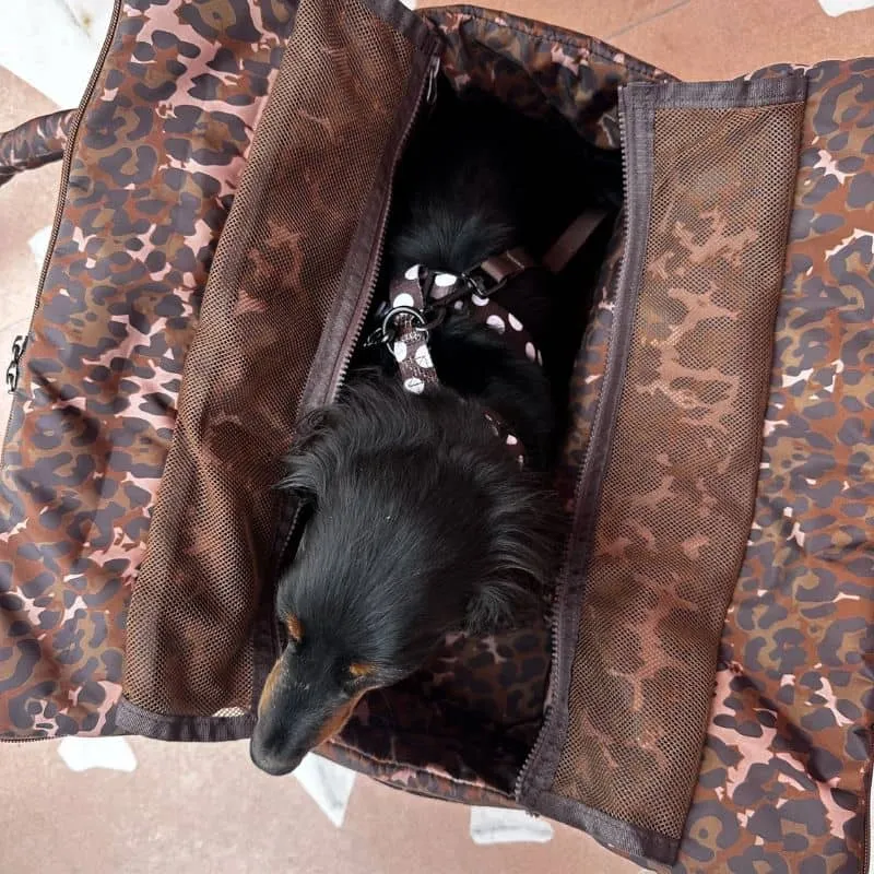 SAC DE TRANSPORT POUR CHIEN (< 7KG) - LEOPARD