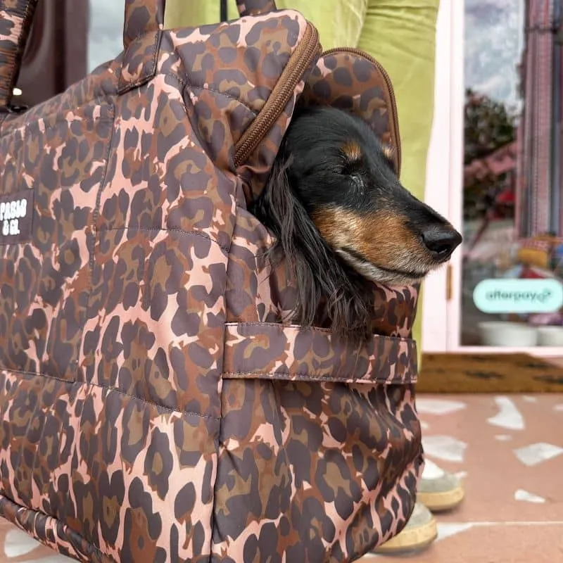 SAC DE TRANSPORT POUR CHIEN (< 7KG) - LEOPARD