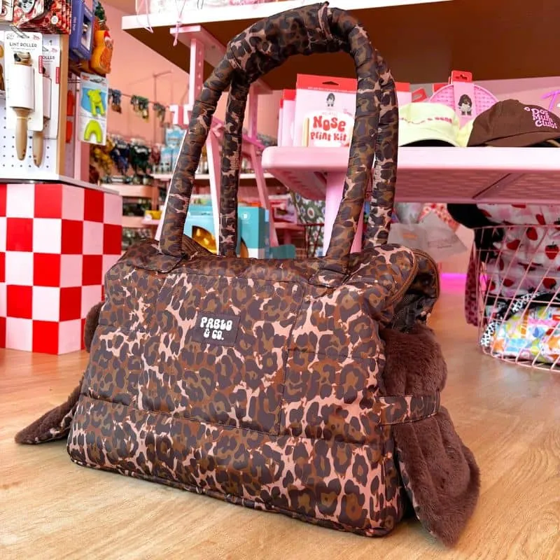 SAC DE TRANSPORT POUR CHIEN (< 7KG) - LEOPARD