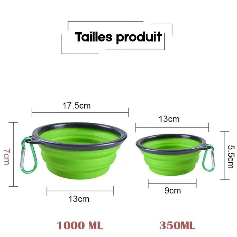 Gamelle Pliante Silicone Voyage Gros Chien
